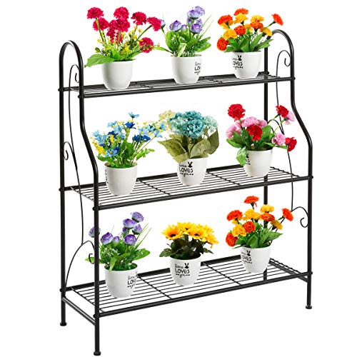 DOEWORKS 3 Tier Metal Plant Stand, Plant Display Rack,Stand Shelf,...