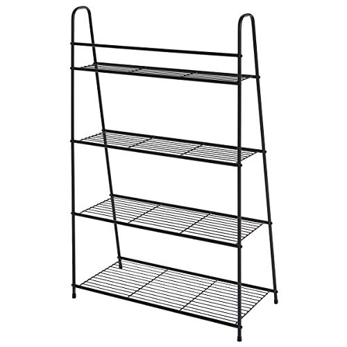 DOEWORKS 4 Tier Metal Plant Stand, Ladder-Shaped Storage Rack Stan...