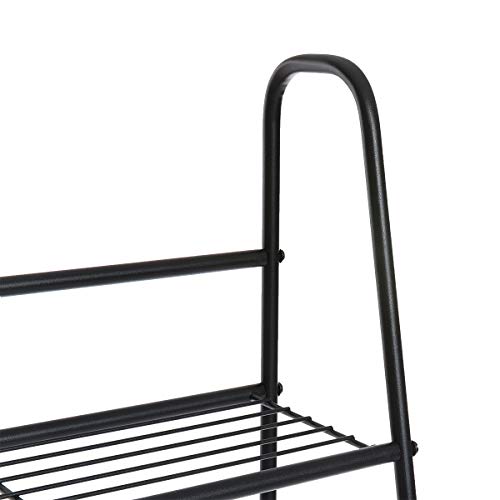 DOEWORKS 4 Tier Metal Plant Stand, Ladder-Shaped Storage Rack Stan...