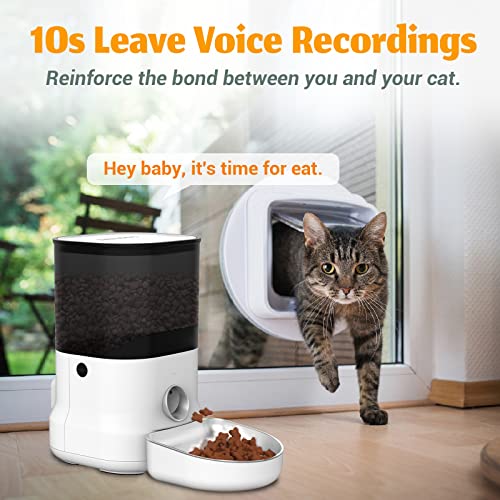 DOGNESS Automatic Cat Feeders, Dog Food Dispenser with Voice Recor...
