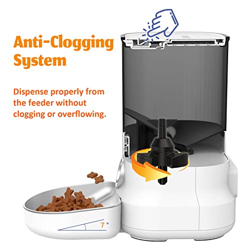 DOGNESS Automatic Cat Feeders, Dog Food Dispenser with Voice Recor...