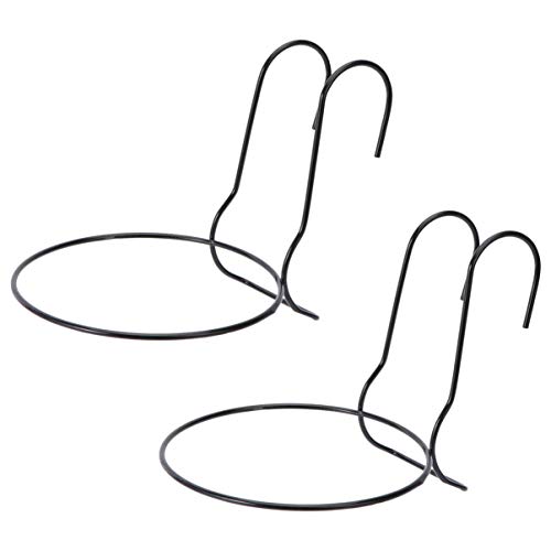 DOITOOL 2Pcs Flower Pot Holder Ring Metal Wire Over Deck Rail Plan...