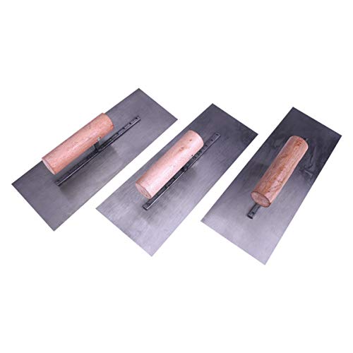 DOITOOL 3PCS Stainless Steel Plastering Trowel with Wooden Handle ...