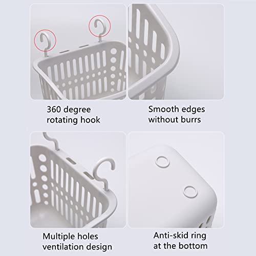 Doitxue 3PCS Hanging Plastic Storage Basket/laundry Basket Plastic...