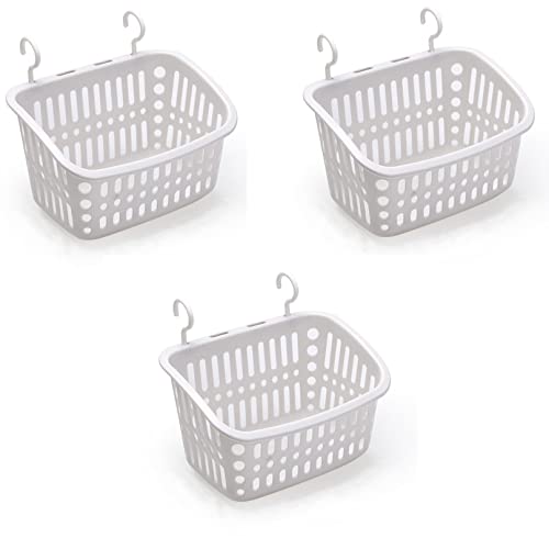 Doitxue 3PCS Hanging Plastic Storage Basket/laundry Basket Plastic...