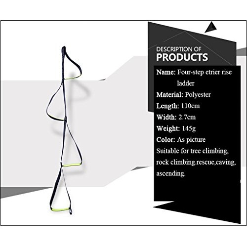 Dometool 4-Step Etrier Webbing Ladder Climbing Strap Ladder Rope L...