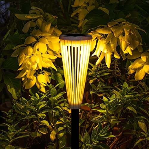 DOMIDAR 6 Pack Solar Outdoor Lights,Solar Landscape Garden Powered...