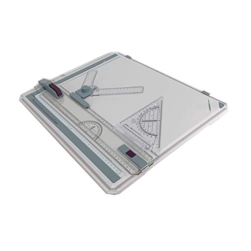 DOMINTY Drafting Table Drawing Board, Drawing Tool Set Graphic Arc...