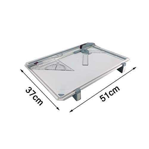 DOMINTY Drafting Table Drawing Board, Drawing Tool Set Graphic Arc...