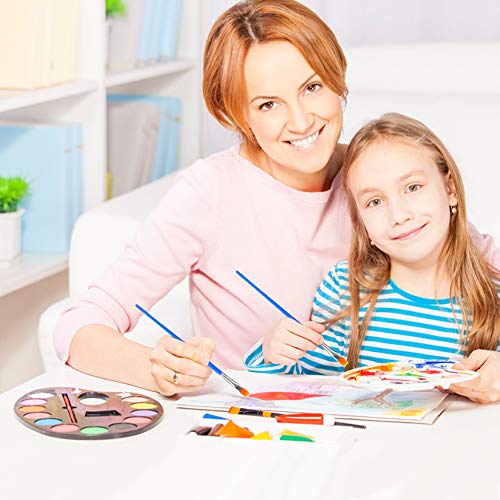 100 Pcs Flat Paint Brushes Set Kids Nylon Hair Acrylic Small Oil W...