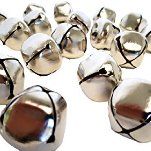 Jingle Bells 1 1/4 inch 24 Piece Pack, Silver