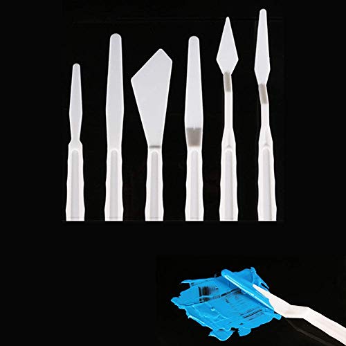 Luckycivia 6 Set Palette Knives Set, Plastic Spatula with Six Diff...