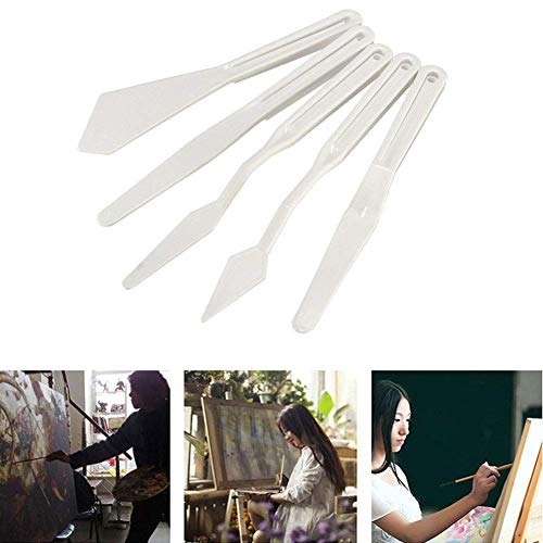 Luckycivia 6 Set Palette Knives Set, Plastic Spatula with Six Diff...