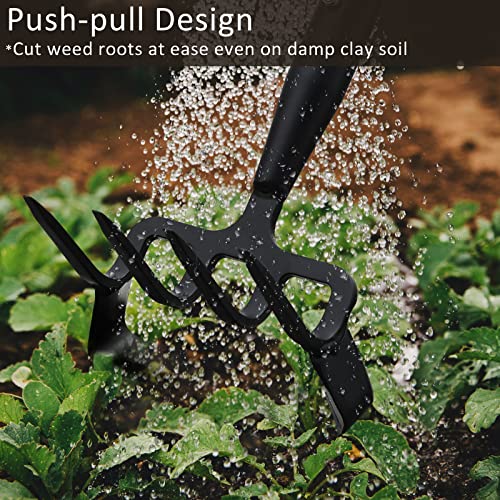 Cultivator Hoe Garden Tools for Gardening, Heavy Duty Stainless St...