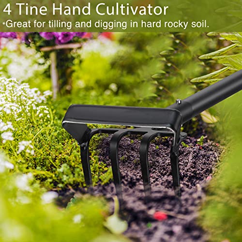 Cultivator Hoe Garden Tools for Gardening, Heavy Duty Stainless St...