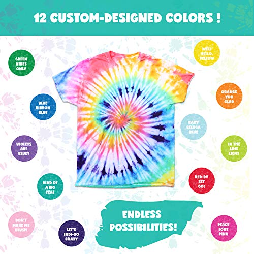 Doodlehog Easy Tie Dye Party Kit for Kids, Adults, and Groups. Cre...