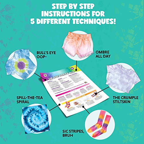 Doodlehog Easy Tie Dye Party Kit for Kids, Adults, and Groups. Cre...