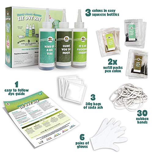 Teal & Green Tie Dye Colors in Fancy Plants Greens Tie Dye Kit Ty...