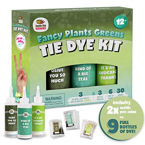 Teal & Green Tie Dye Colors in Fancy Plants Greens Tie Dye Kit Ty...
