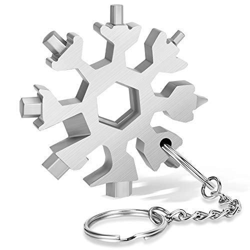 DOOGAXOO 18-in-1 Snowflake Multi Tool,Function Stainless Steel Bot...