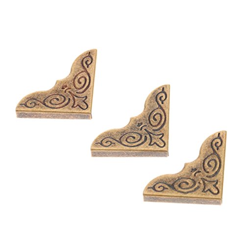 Dophee 24pcs Brass Decorative Craft Book Album Menu Scrapbook Corn...