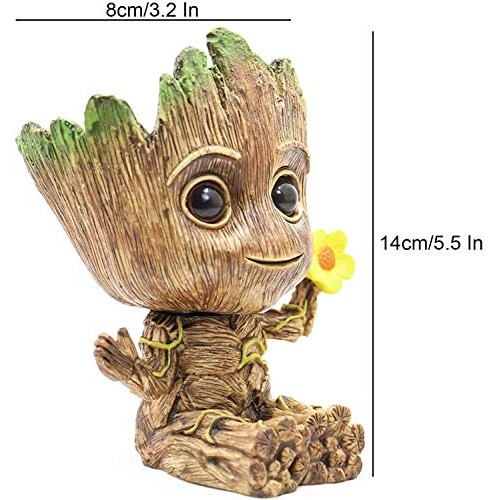 Pen Pot Tree Cute Baby Pens Holder or Flower Pot with Drainage Hol...