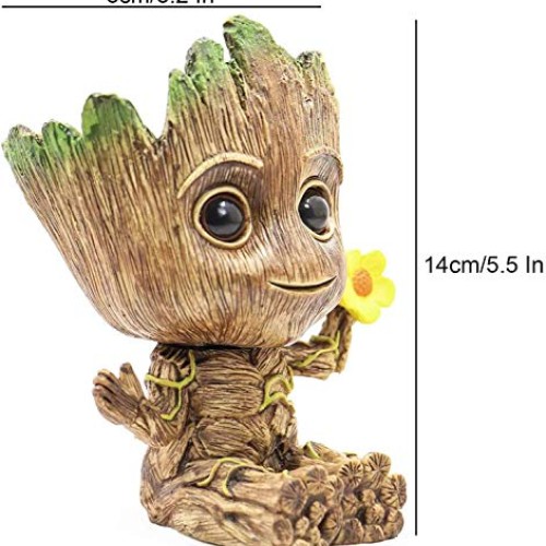 Pen Pot Tree Cute Baby Pens Holder or Flower Pot with Drainage Hol...