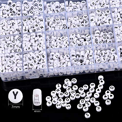 DoreenBow 1850PCS Acrylic Letter Beads A-Z Letter and Number Beads...