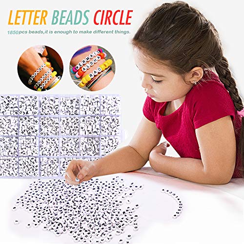DoreenBow 1850PCS Acrylic Letter Beads A-Z Letter and Number Beads...