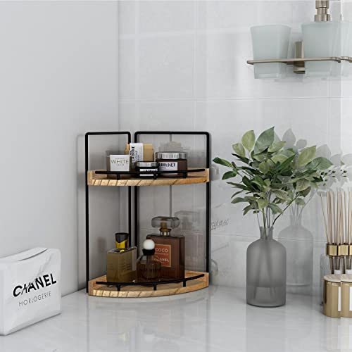 2-Tier Corner Bathroom Counter Organizer,Dorhors Tray and Vanity O...