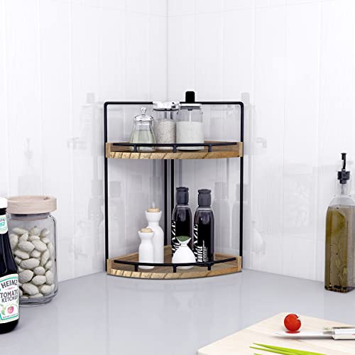 2-Tier Corner Bathroom Counter Organizer,Dorhors Tray and Vanity O...