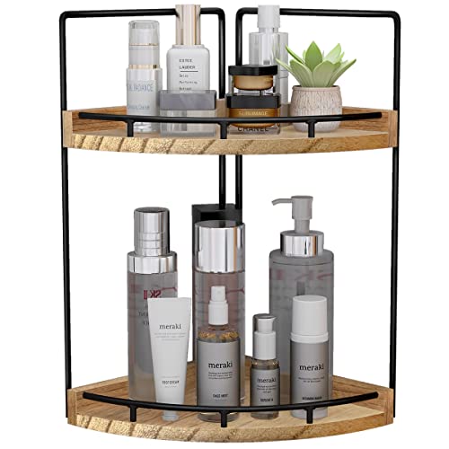 2-Tier Corner Bathroom Counter Organizer,Dorhors Tray and Vanity O...