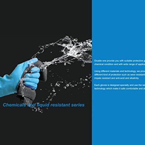 Chemical Resistant Gloves,Safety Work Cleaning Protective Heavy Du...