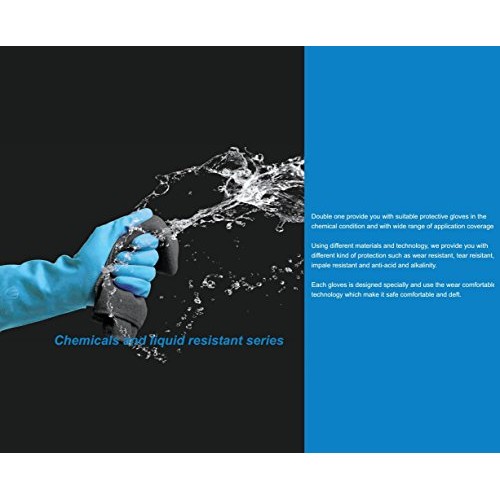 Chemical Resistant Gloves,Safety Work Cleaning Protective Heavy Du...