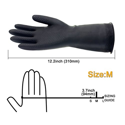 Chemical Resistant Gloves,Safety Work Cleaning Protective Heavy Du...
