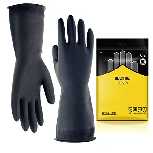 Chemical Resistant Gloves,Safety Work Cleaning Protective Heavy Du...