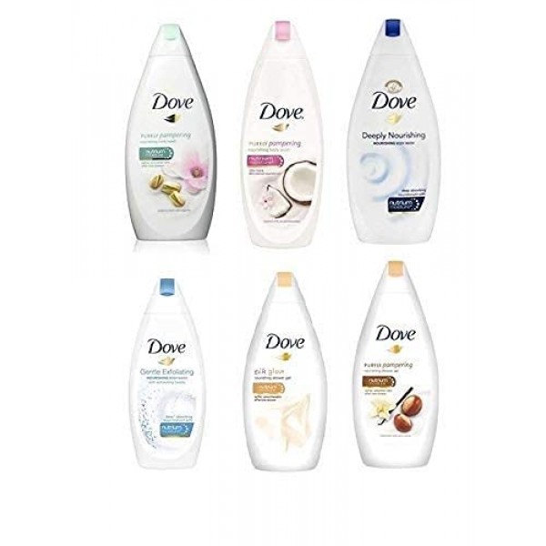 Dove Body Wash Variety - Shea Butter, Deep Moisture, Pistachio Cre...