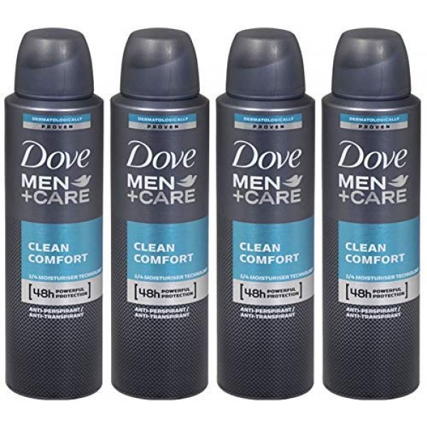 Dove Men + Care Clean Comfort Spray Deodorant & Antiperspirant 150...