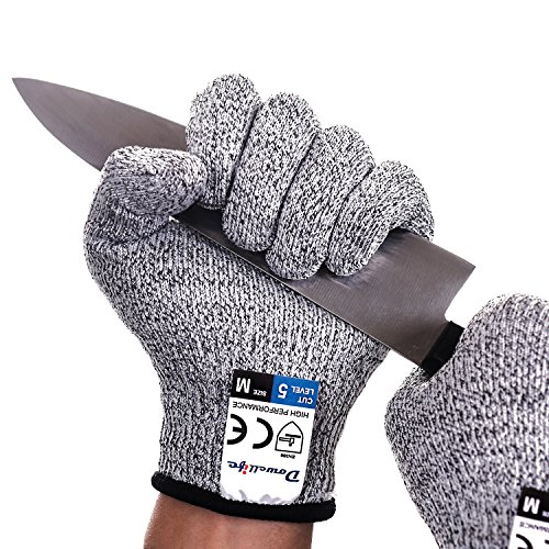 Dowellife Cut Resistant Gloves Food Grade Level 5 Protection, Safe...