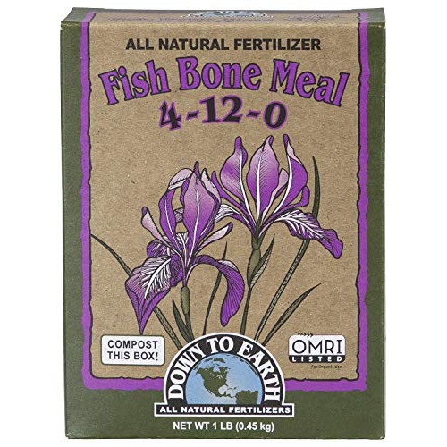 Down to Earth Organic Fish Bone Meal Fertilizer Mix 4-12-0, 1 lb