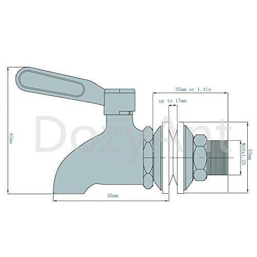 Updated More Durable Beverage Dispenser Replacement Spigot,Stainle...