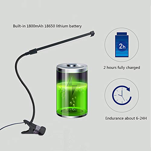 Book Light, 80 LED USB Rechargeable Reading Light with 3 Brightnes...