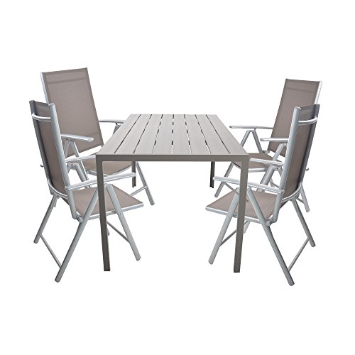 Dporticus Outdoor Patio 55 Rectangular Dining Table Aluminum Fram...