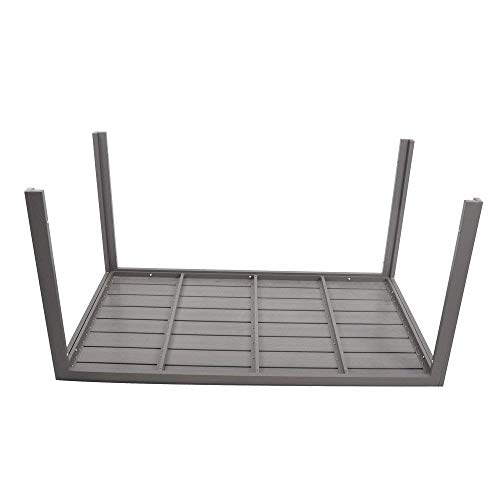 Dporticus Outdoor Patio 55 Rectangular Dining Table Aluminum Fram...