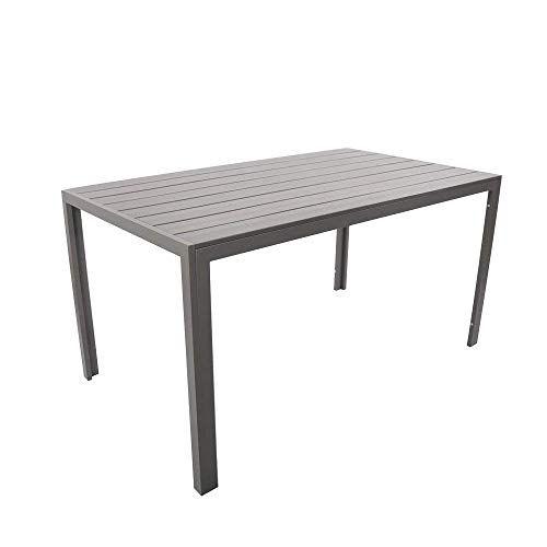 Dporticus Outdoor Patio 55 Rectangular Dining Table Aluminum Fram...