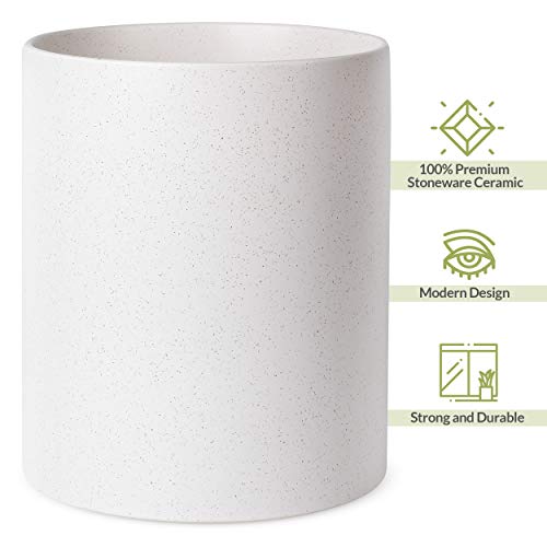 Mid Century Planter with Stand Included | 8 Inch Ceramic Plant Pot...