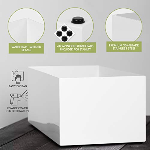 Modern Rectangle Planter Box - 16 Metal Trough Planter Ideal as a...
