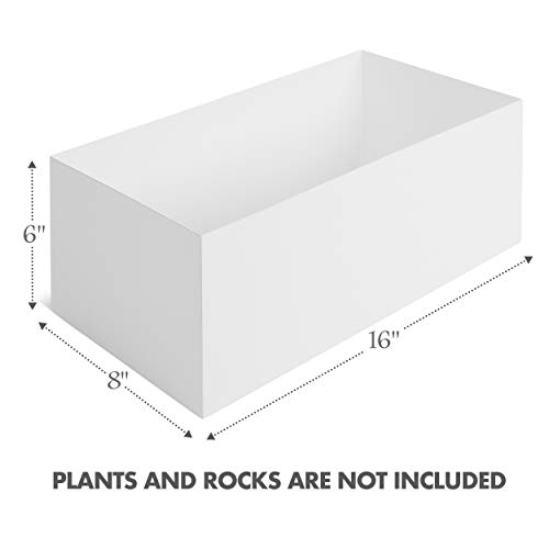 Modern Rectangle Planter Box - 16 Metal Trough Planter Ideal as a...