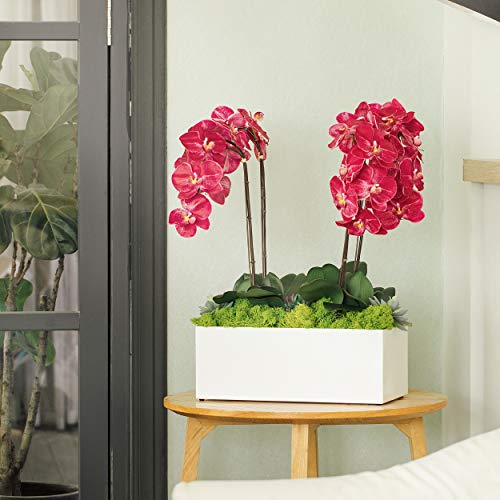 Modern Rectangle Planter Box - 16 Metal Trough Planter Ideal as a...