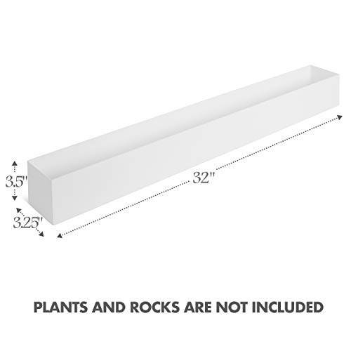 Modern Rectangle Planter Box - 32 Metal Planter Ideal as a Long S...